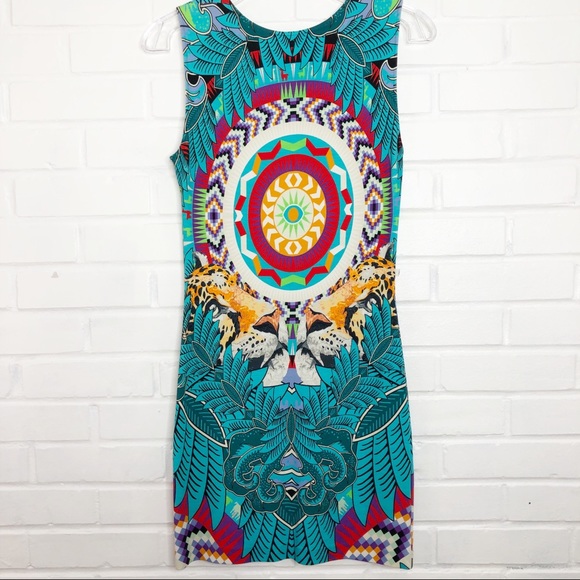 Mara Hoffman Fitted Mini Dress Jungle Trip Medium - Picture 5 of 10